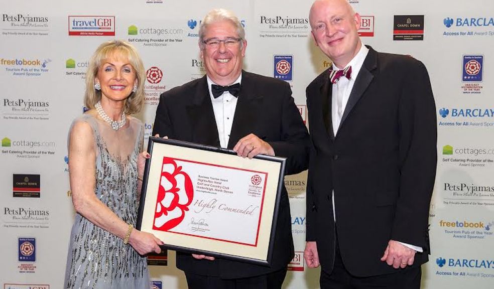 Penelope, Viscountess Cobham - Chairman of VisitEngland, Ronnie Orr - Resort Director, Highbullen Hotel, Councillor Peter Callow - The Worshipful the Mayor of Blackpool.