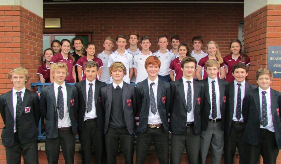 Exeter School's U16 Boys' Hockey team, National Indoor Hockey Champions, is made up of Luke Crocker (captain), Matt Marsh, Chris Richardson, Paddy Poustie, Tom Edgington, George Hoult, Ed Starling, Jamie Telford and Josh Hanna