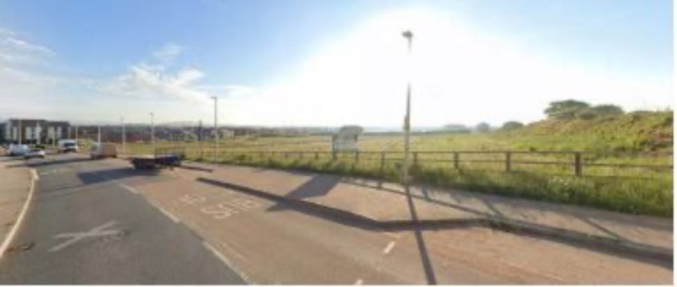 The development site at Old Tithebarn, Clyst (image: EDDC)
