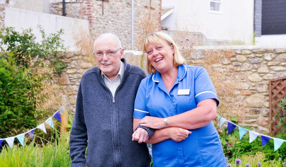 At the Kings House Day Hospice Nurse and patient at the Kings House Day Hospice