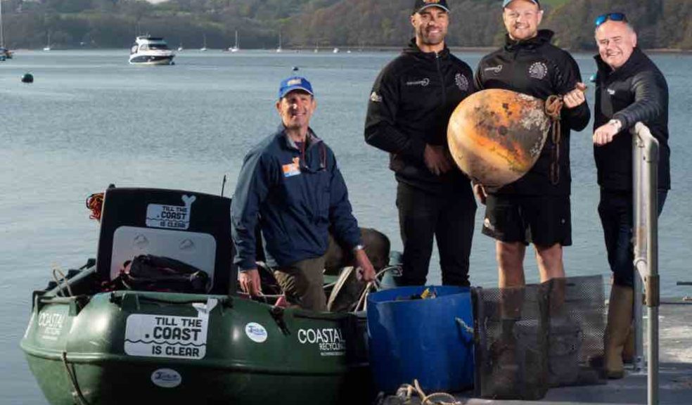 Exeter Chiefs players Olly Woodburn and Tom Lawday, sponsored by Coastal Recycling joined Richard Marsh from Coastal Recycling and Gary Jolliffe the founder of Till the Coast is Clear at the picturesque Blackness Marine near Dartmouth to collect hard-to-reach plastic waste. Exeter Chiefs players Olly Woodburn and Tom Lawday, sponsored by Coastal Recycling joined Richard Marsh from Coastal Recycling and Gary Jolliffe the founder of Till the Coast is Clear at the picturesque Blackness Marine near Dartmouth to collect hard-to-reach plastic waste.