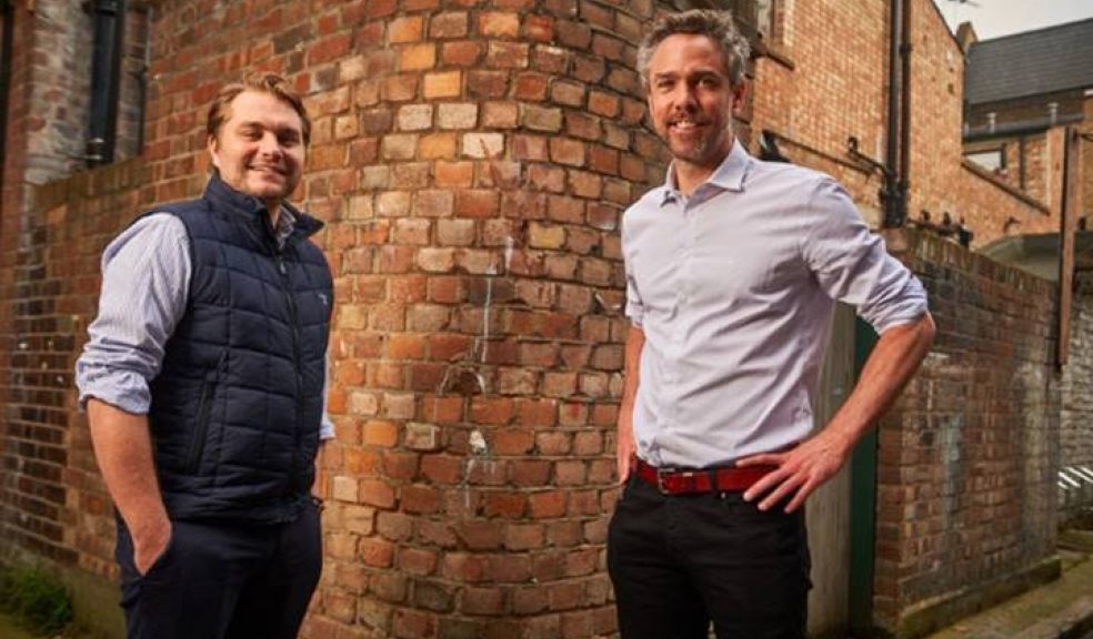 Pictured from left: Sebastian Lewis, founder of Mettrr Technologies and Luke Lang, co-founder of Crowdcube.