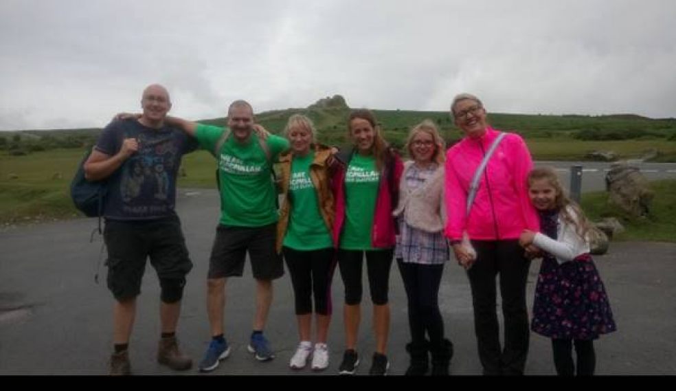 The team before setting off at Haytor Rock