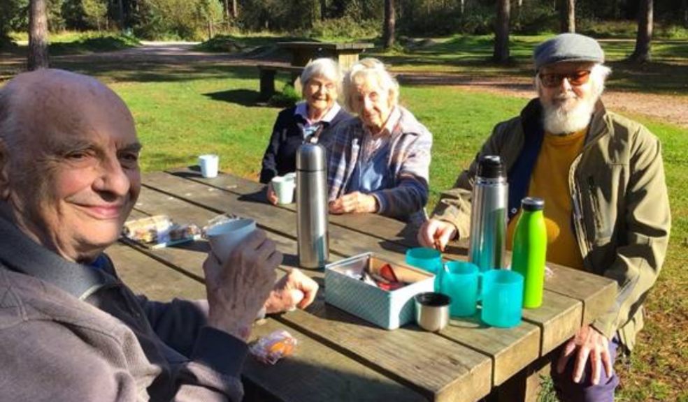 Residents enjoyed a lively chat over tea, coffee and biscuits at the park’s picnic benches.
