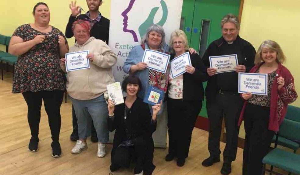 Gina Awad delivering a recent Dementia Friends session and sharing the work of EDAA at Wonford Community Centre 