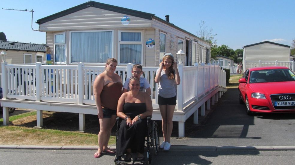 Arriving at the caravan with my carer