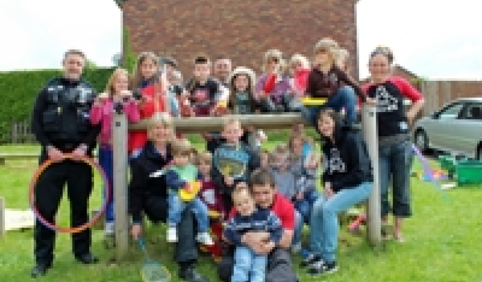 Some of the kids and helpers who enjoyed the litter pick and fun day at Honiton