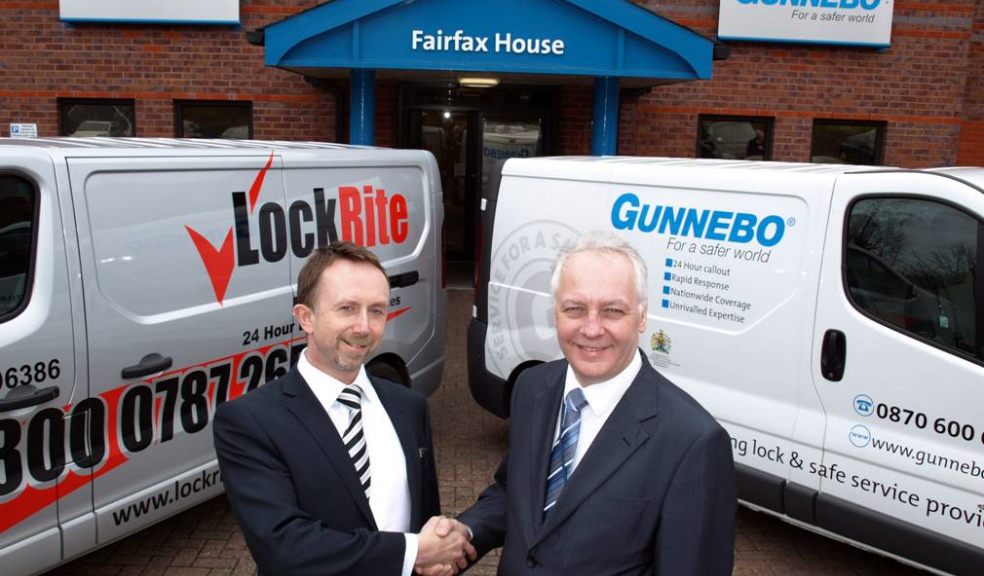 LockRite Locksmiths MD Philip Hargreaves and Gunnebo UK MD Paul Hutchinson (right) celebrate a powerful partnership.