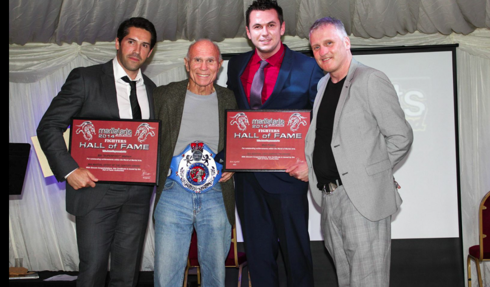 Scott Adkins, Bill Wallace, Matt Fiddes and Bob Sykes. Photo: Burton Event Photography