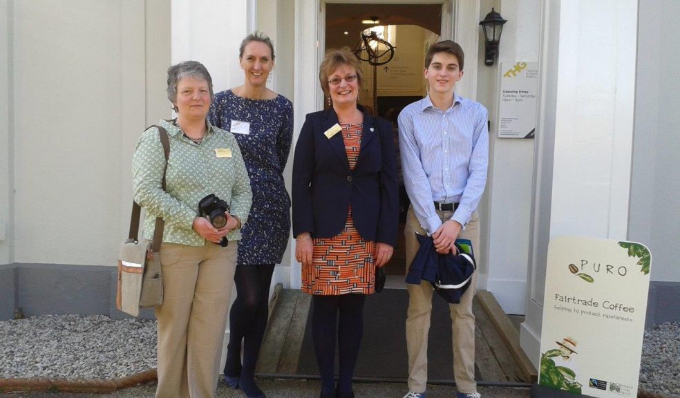Left to right - Sue Holland (Deputy Chair, Honiton Memory Cafe, Angela Blackwell (Curator at Thelma Hulbert Gallery), Richard Baker and Heather Penwarden(Chair of Honiton Memory Café)