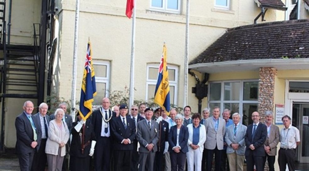 East Devon District Council supported Merchant Navy Day with a flag raising ceremony at Knowle in Sidmouth. Councillor Stuart Hughes, Chairman of East Devon District Council, raised the flag promptly at 10am on Thursday 3 September 2015