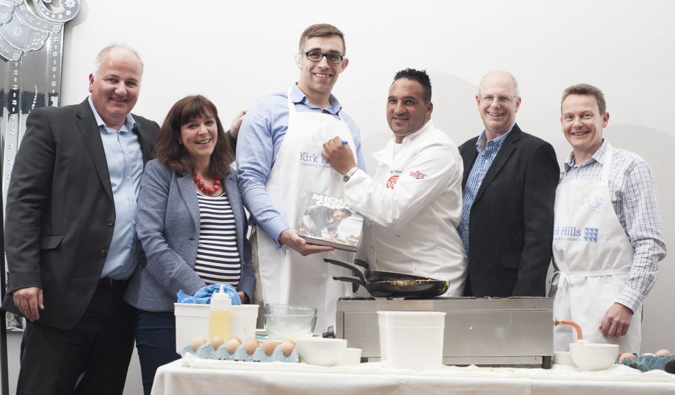 L-R: David Kirk, Sarah Chamberlain, Chris Bentley (Exeter Chiefs), Michael Caines MBE, Adrian Hills and Michael Hart.