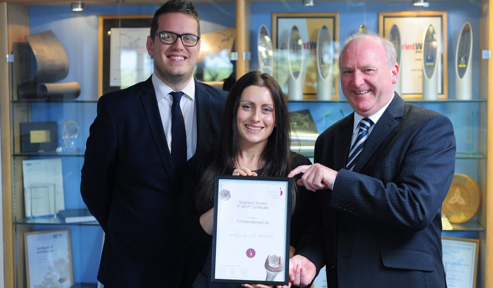 L-R: Tom Moore of Stephens Scown, Lauren Topper (Legal Advisor) and Angus Clark (Chief Executive) both of TJ International