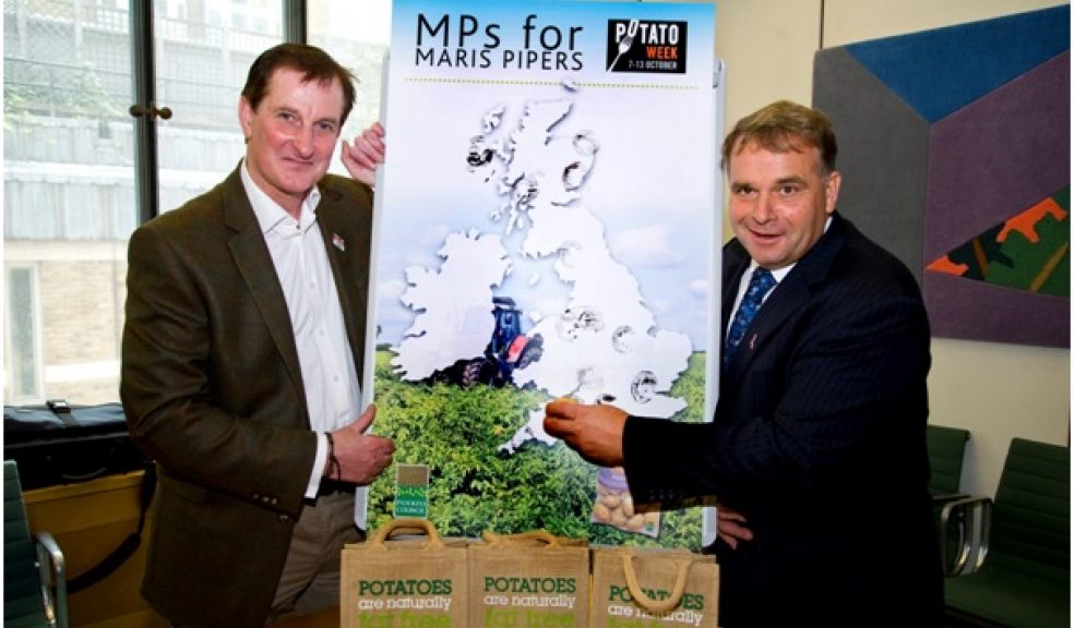 Neil Parish MP shows support for the humble spud as part of Potato Week 2013