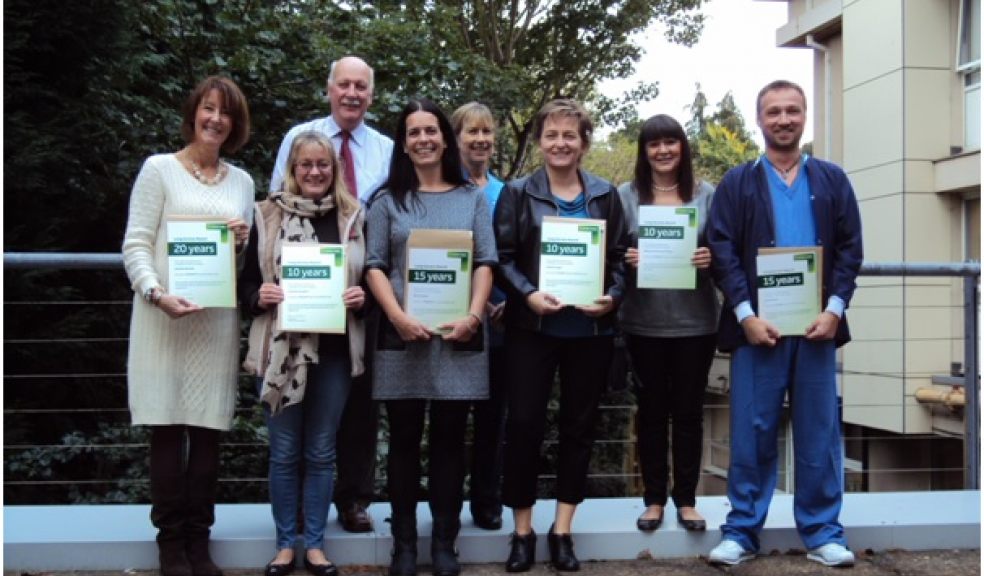 Left to right: Annette Butcher, Lorraine Vaughan, Colin Parnell, Nicki Yukon, Tracy Teasdale, Ulrike Kroeger, Rebecca McDermott-Brown and Jason Finney