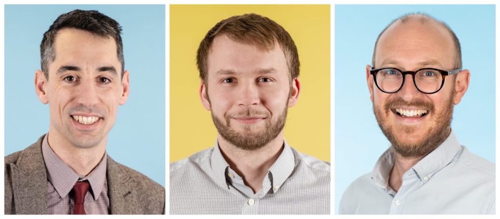 L-R: Stuart-Coombe, Philip-Kirkpatrick and David Jones.