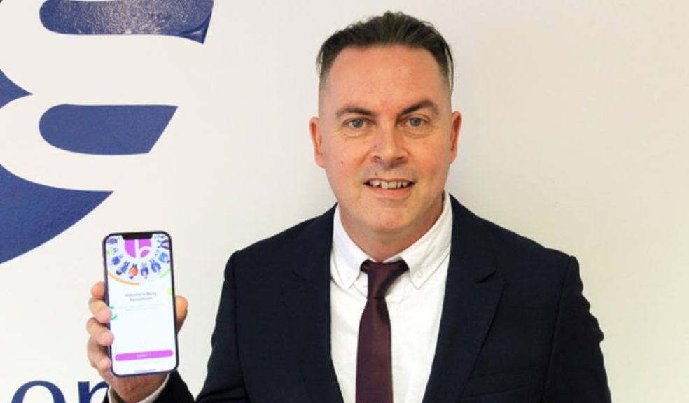 Photo caption: Lee Gamble with the Berry Recruitment app