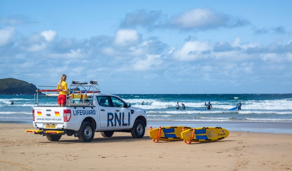 RNLI lifeguard on patrol. Photo credit: Nathan Williams