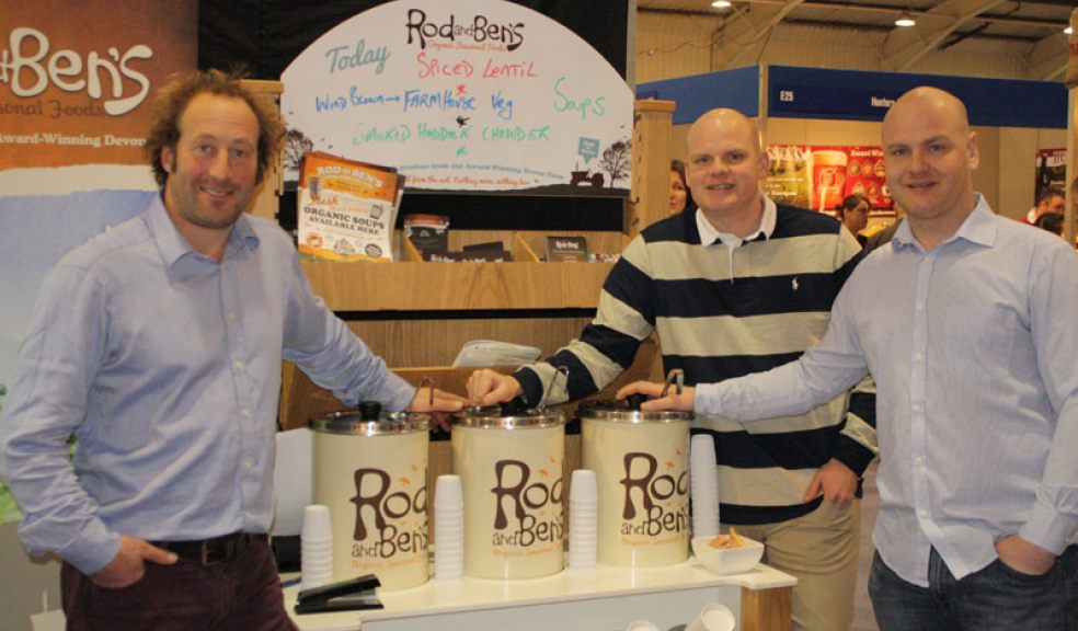 Rod Hall from Rod and Ben’s, with Jay and Will Allan, pictured at Source in Exeter last week