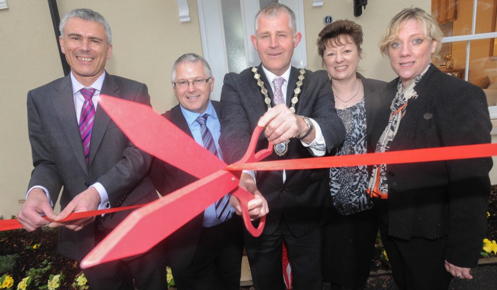 Jamie Bettsworth – C G Fry Sales Team / Kevin Murch, Construction Director - C G Fry / Councillor John Humphreys, Mayor of Exmouth / Caroline Hill, Head of Sales and Marketing – C G Fry / Karen Spiller - C G Fry Sales Team