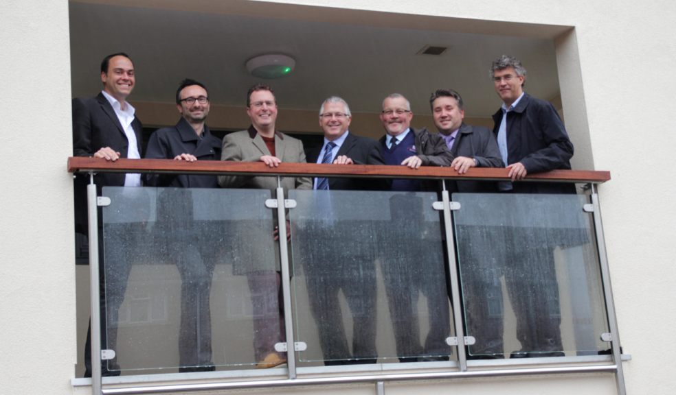 Tomas Gartner – Senior Architect, Gale & Snowden Architects Ltd / Gary Stenning- Housing Development Officer, Exeter City Council / Cllr Rob Hannaford (Portfolio Holder for Housing & Customer Access) / Kevin Murch – Construction Director, C G Fry / Aubrey Harris – Site Manager, C G Fry / Jason Walker - Development Manager, Sovereign/ David Gale – Gale and Snowden Architects