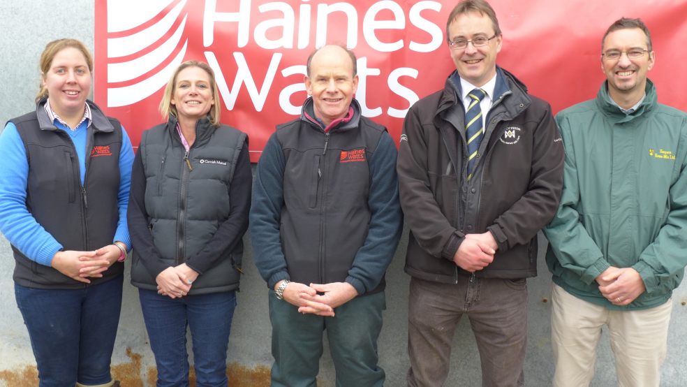 Lucy Thomas - Haines Watts North Devon / Emily Bates - Cornish Mutual / Mike Feneley - Haines Watts North Devon / David Wilde - Certified Cowsignals® Trainer / Bruce Forshaw - Harpers Home Mix