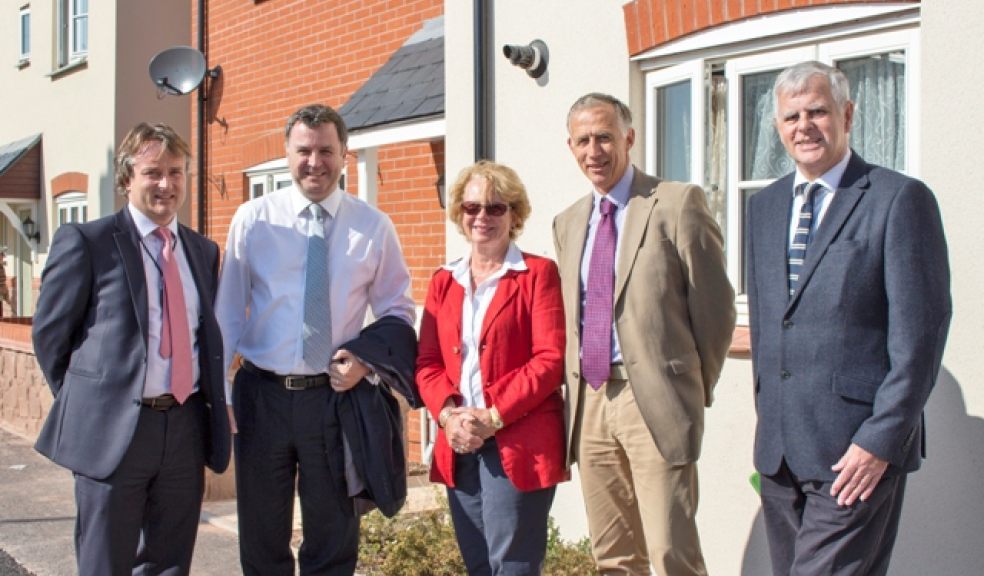 Richard Mead, Summerfield's Director of Land with Local MP Mel Stride and Leader of Sandford Parish Counil and Summerfield Directors