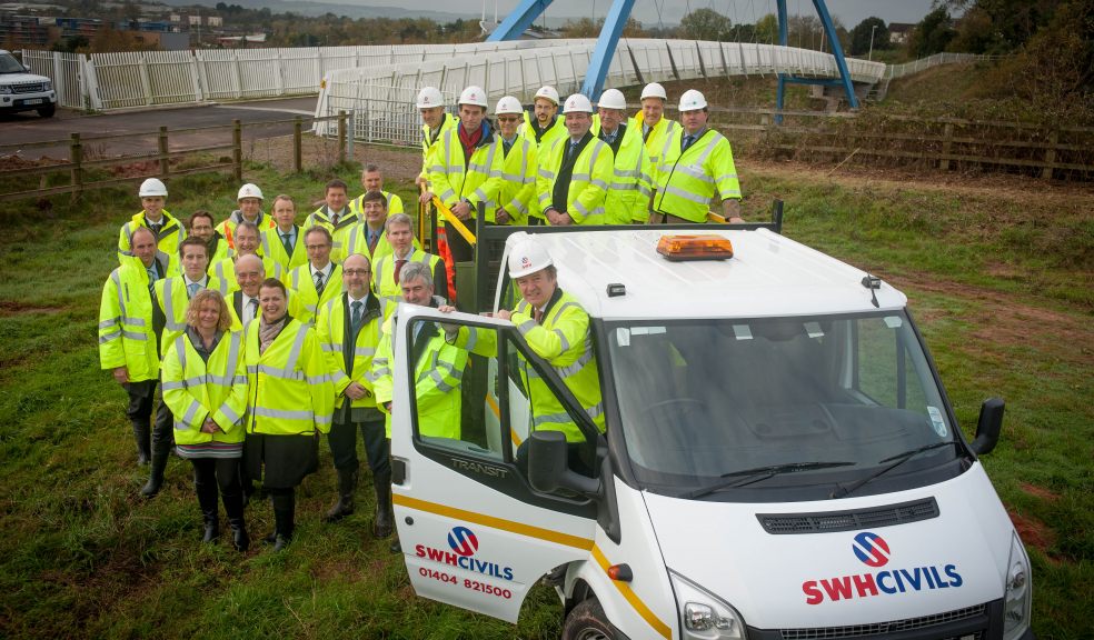 SWH Civils were accompanied by MP for East Devon Hugo Swire