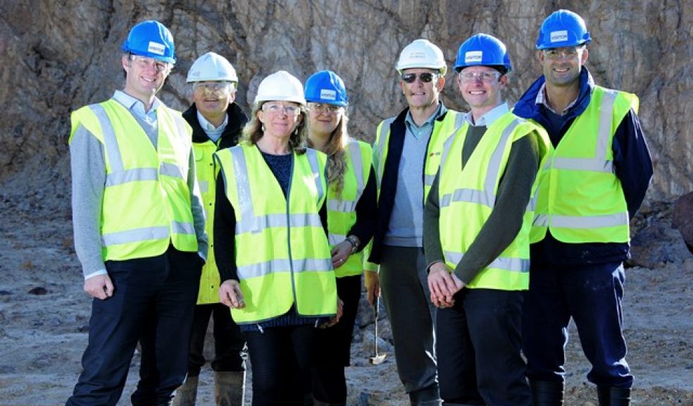 Stephens Scown’s mining and minerals team joins Wolf Minerals for a tour of the Drakelands Mine (left to right) Christian Wilson, Stephens Scown; Andrew Bond, Wolf Minerals; Sally Norcross-Webb, Stephens Scown; Sarah-Jane Williams, Stephens Scown; Jeff Harrison, Wolf Minerals; Chris Tofts, Stephens Scown; Gavin Poole, Stephens Scown.