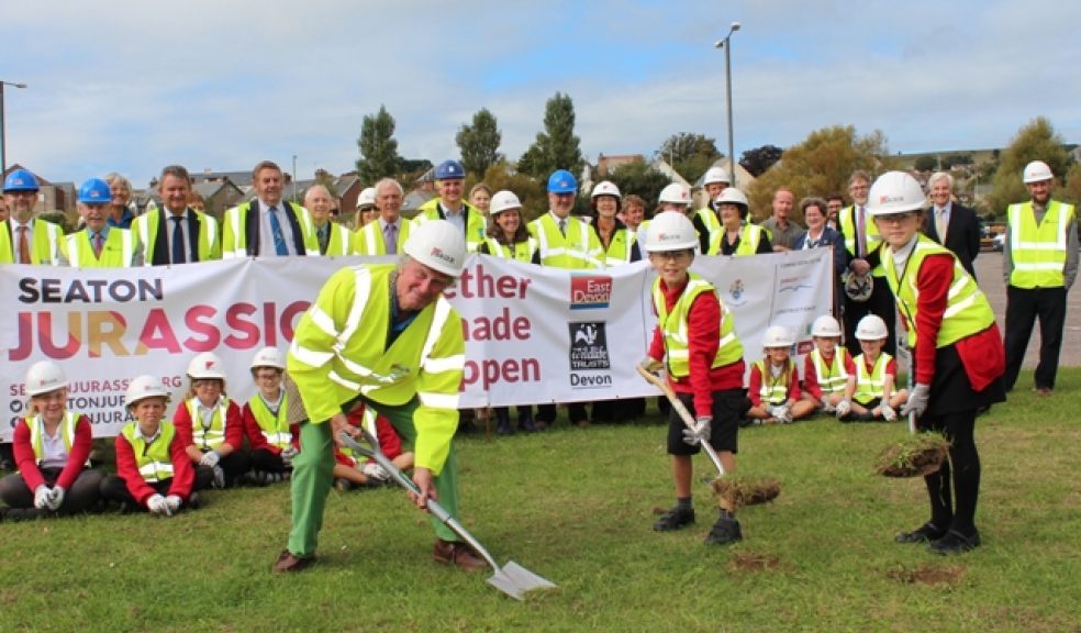 All the partners involved in the Seaton Jurassic project came together for the ‘breaking the ground’ celebration