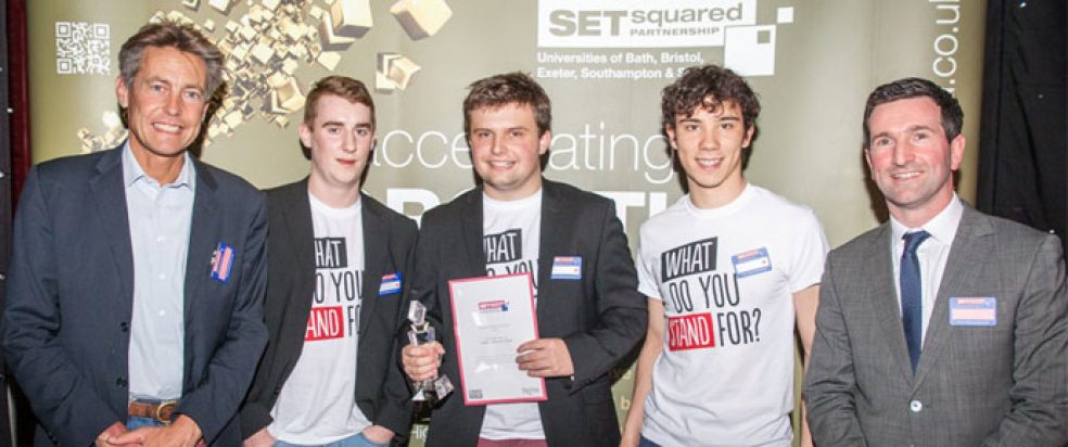 Exeter winners at the recent SETsquared student awards.