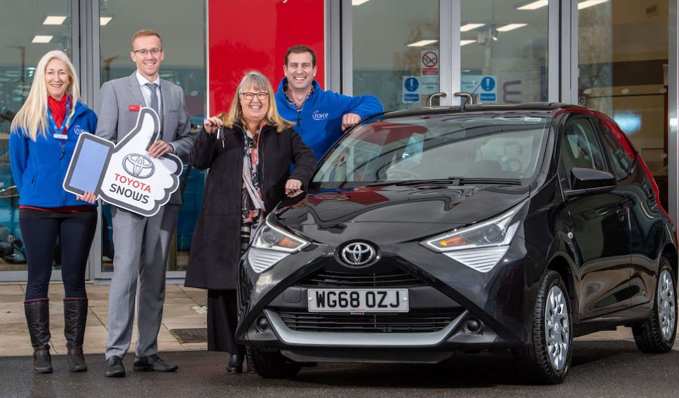WINNER: Janette Greenslade won a new Toyota AYGO in Snows Toyota’s latest charity car raffle
