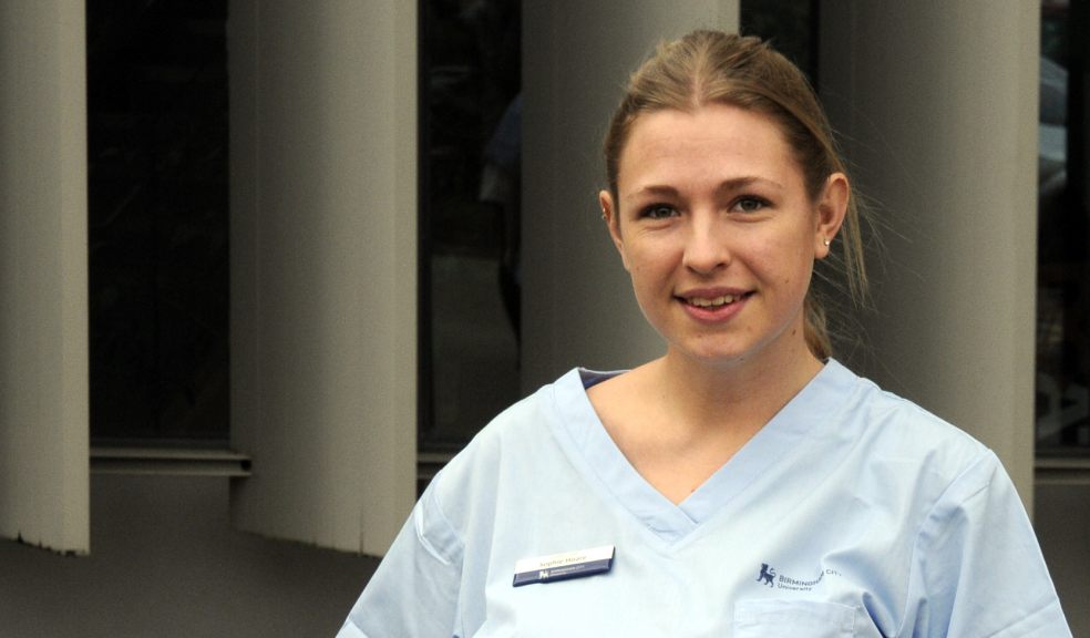 Former RD&E apprentice Sophie Hoare who is now training to become an Operating Department Practitioner.