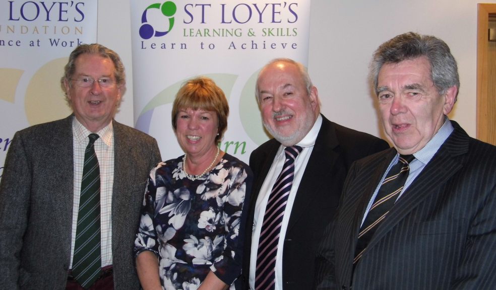 Graham Faulkner with three previous St Loye’s Chairs: From left David Winckles (chair from 1995-2001), Susan Hobbs (2007-2013) Graham Faulkner (new chair from Nov 2013) and Barry Behenna (chair from 2004-2007).