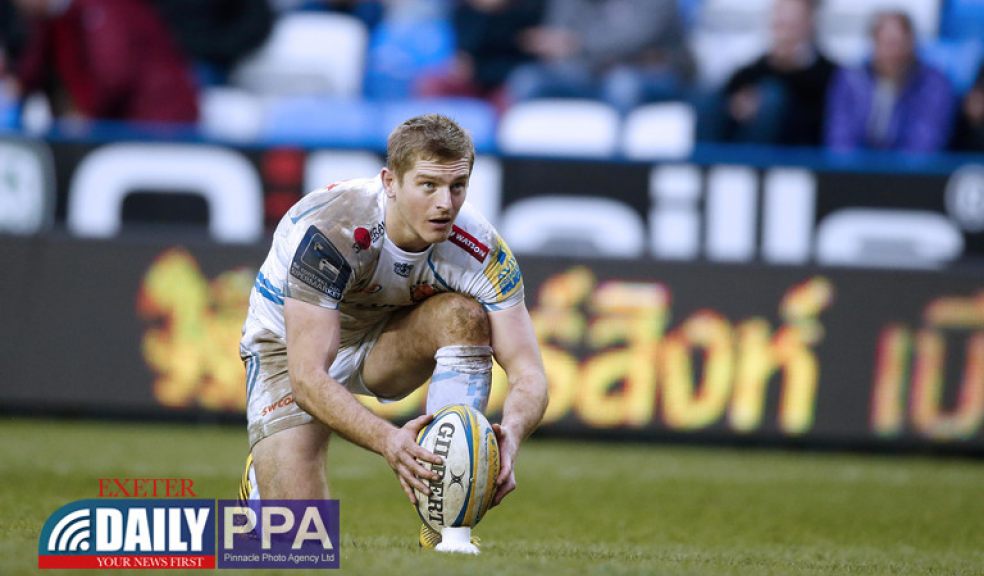 Chiefs v Irish: Gareth Steenson lines up his kick. Photo: Phil Mngo/Pinnacle @ppauk