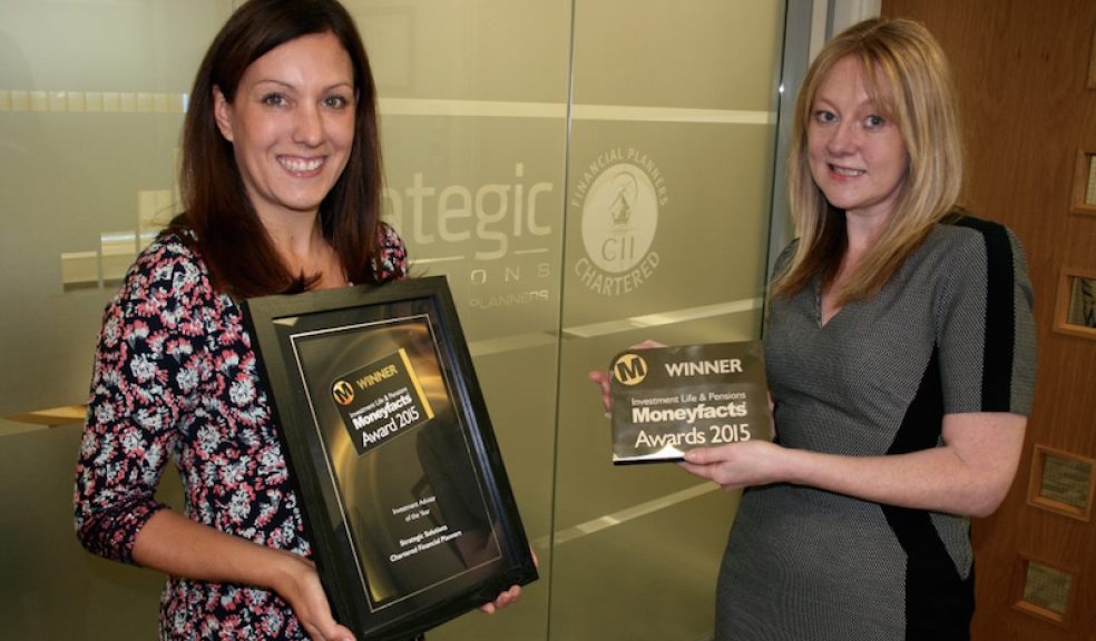 Abi Stidworthy and Vanessa Taylor with the award