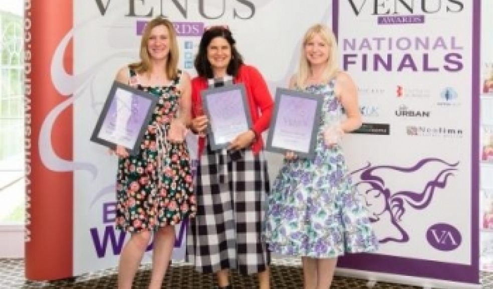 Devon Venus Awards National Winners (left to right) Louise Pen Collings, Louise Pasterfield and Laura Wall. Photograph courtesy of Cerrie Simpson Photography.
