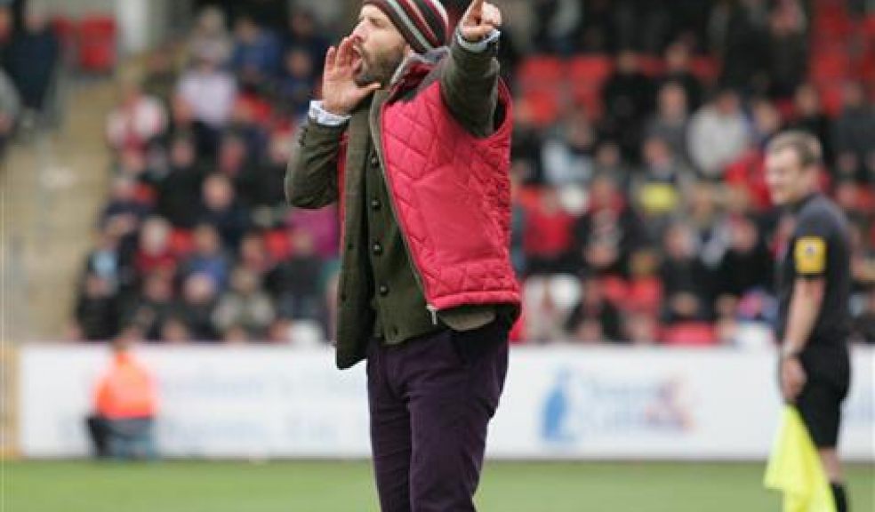 Paul Tisdale on the touchline