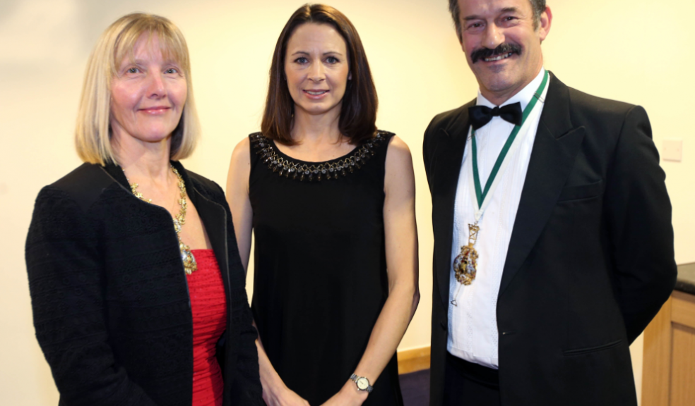 Elaine Prowse, Jo Pavey and Lord Mayor of Exeter