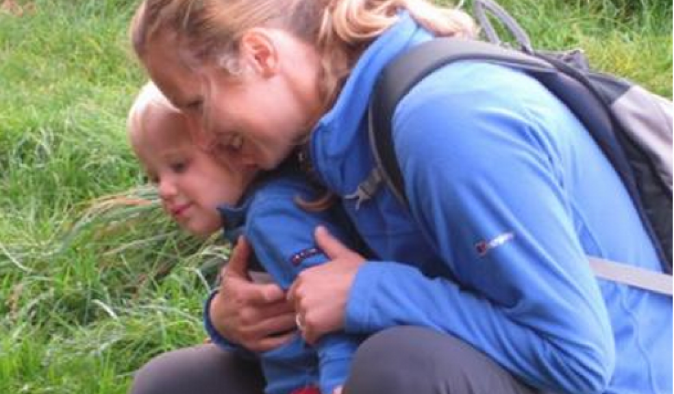 Meg Knowles and Thomas, age two years, discovering nature