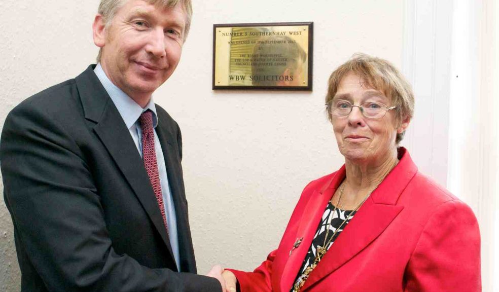 Managing Partner Steve Bulman with Lord Mayor of Exeter Cllr Rachel Lyons