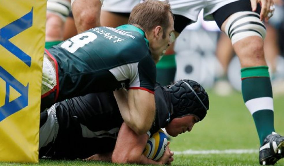 Chiefs flanker Ben White targets the Tigers Photo: Exeter Rugby Club/Pinnacle Photo Agency