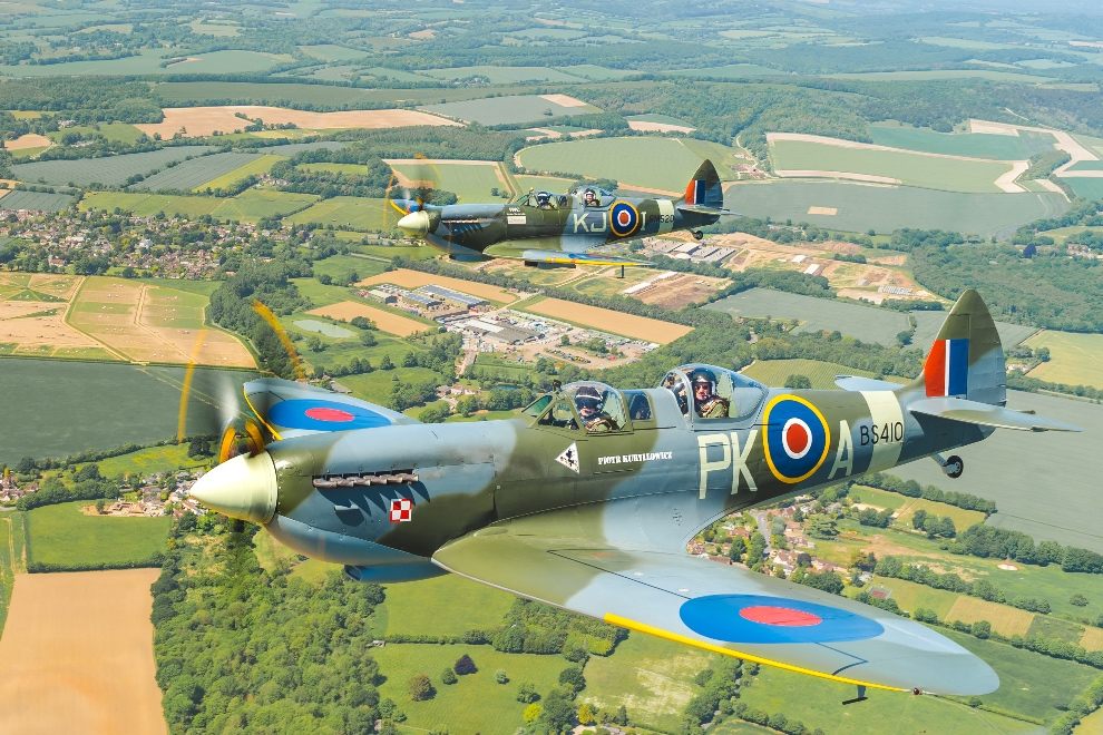 Spitfires.com - BS410 in foreground. Photo: Liam Young.