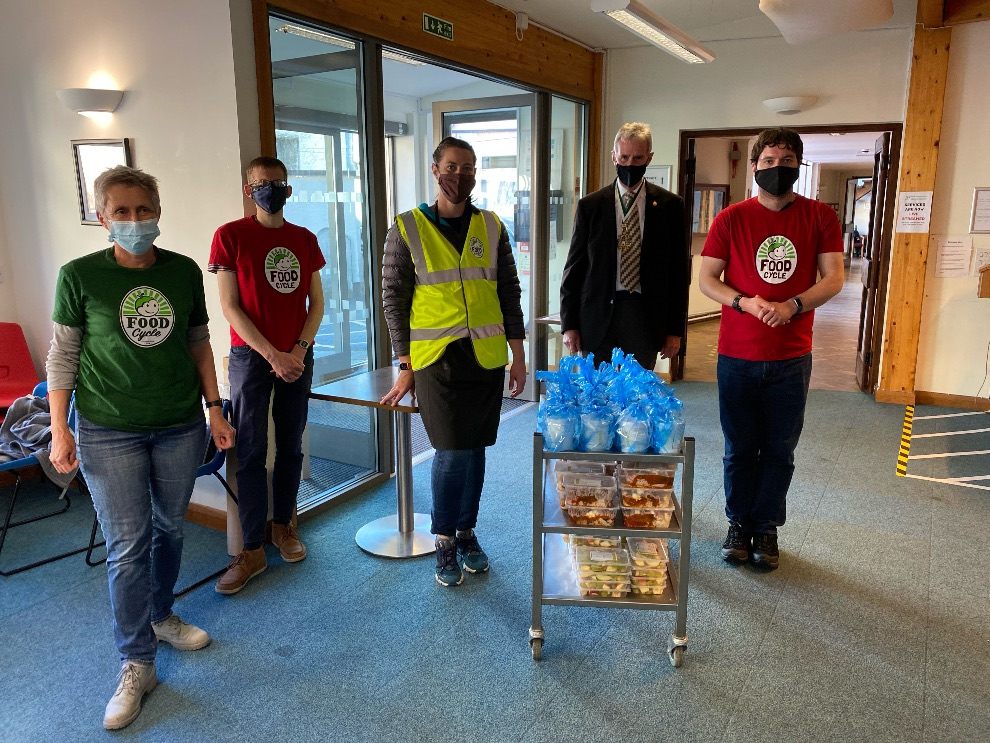 The Lord Mayor of Exeter Visits FoodCycle Exeter