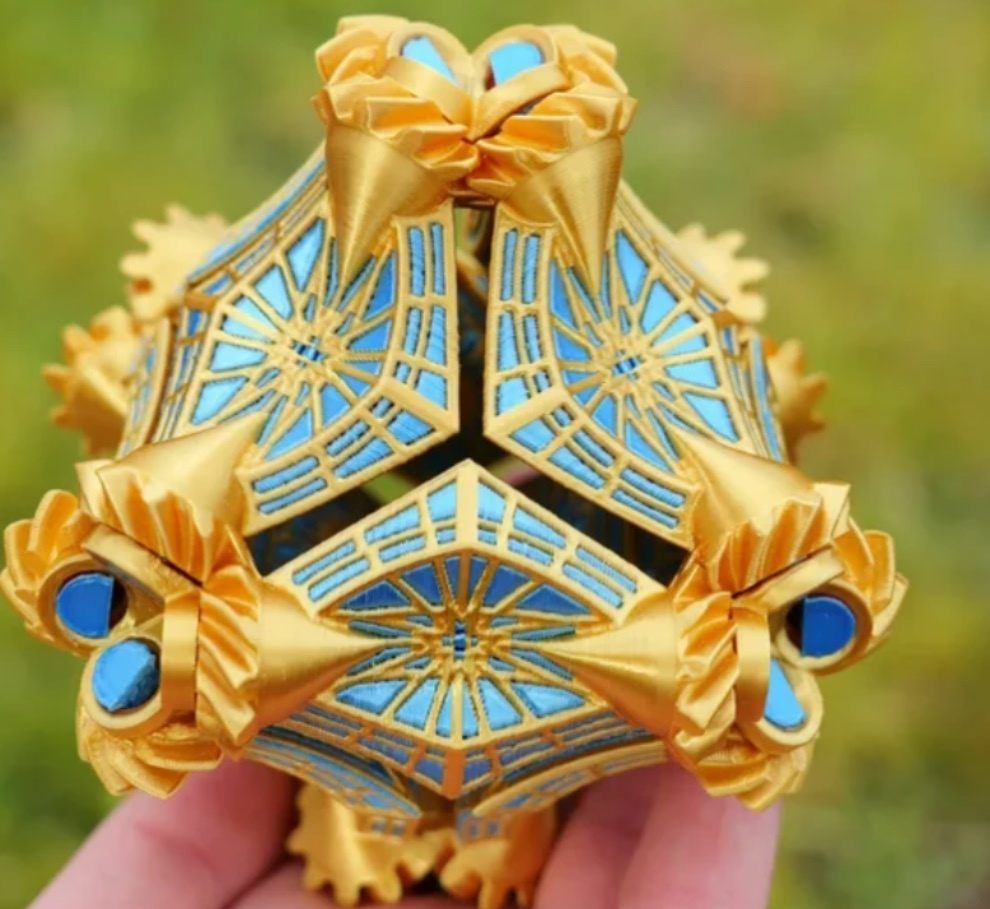 3D Printed Punk Geometry Fidget Ball