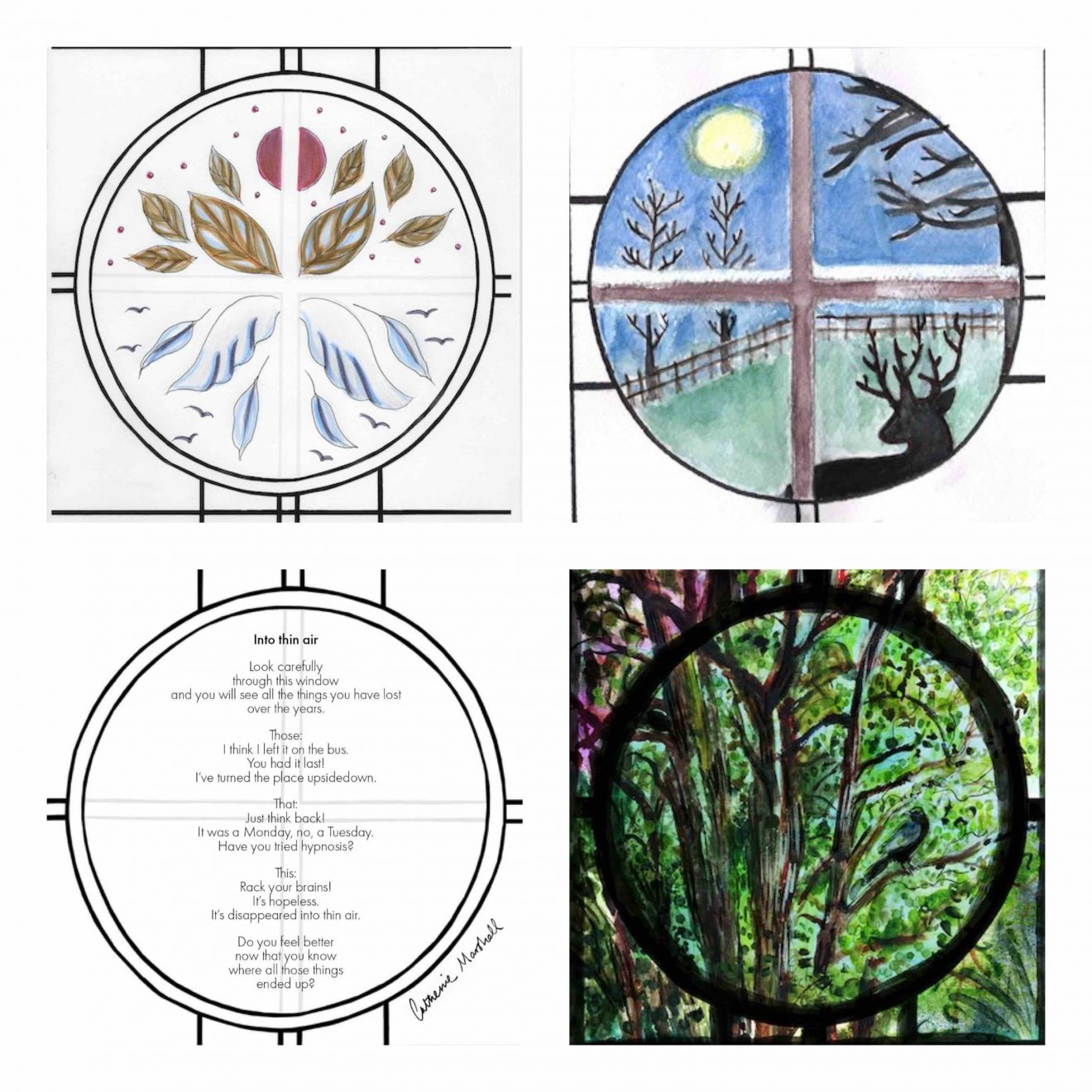 Design a stained-glass window panel for the Priory’s Great Hall St Nicholas Priory