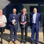 Left to right: Nadine McKee, Area Manager, Tom Fellows, Head of Policy, Kate Derrick, Hospital Manager, David Reed, MP, Dan Lewis, Service Promotions Executive.