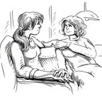 Illustration by Mark Hannon, from the forthcoming book When Time Aligns: Stories of Care From a Dementia Companion