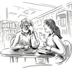 Illustration by Mark Hannon, from the forthcoming book When Time Aligns: Stories of Care From a Dementia Companion.