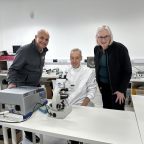 Jason Buck and Sally Basker with Andy Foster from HyphaPRO